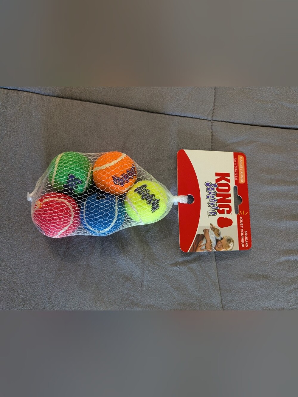 NWT KONG SqueakAir Tennis Balls Dog Toy - Multi-Color XS (5 Count) Dog Pet Play